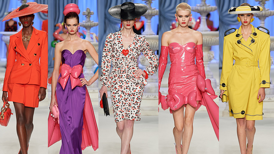 Moschino 2023春夏系列，彩色的鲜艳，蓬松设计感，“心形”时尚
