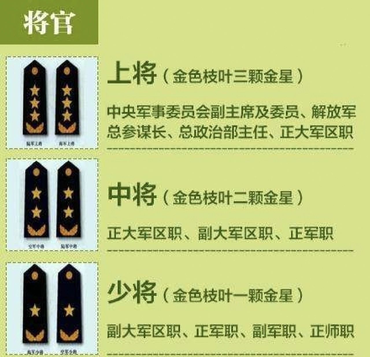 了解这些军官军衔#军衔等级肩章#