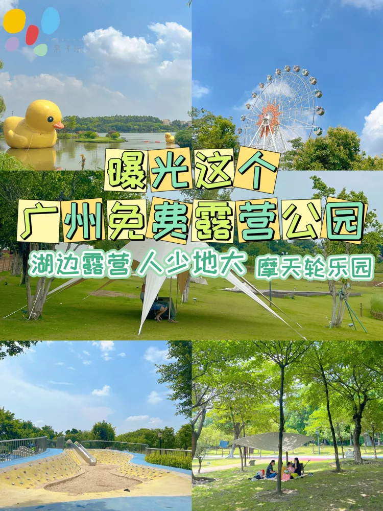 广州这免费公园!湖边露营