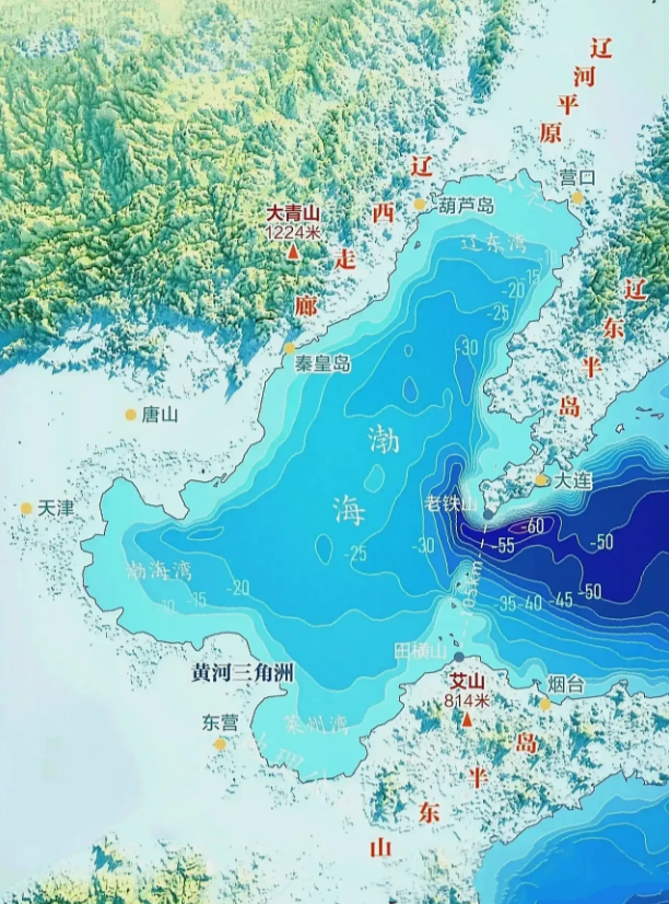 可不要小瞧了渤海，虽然它只有8万平方公里，但它却是世界上排名靠前的主权内海。
在