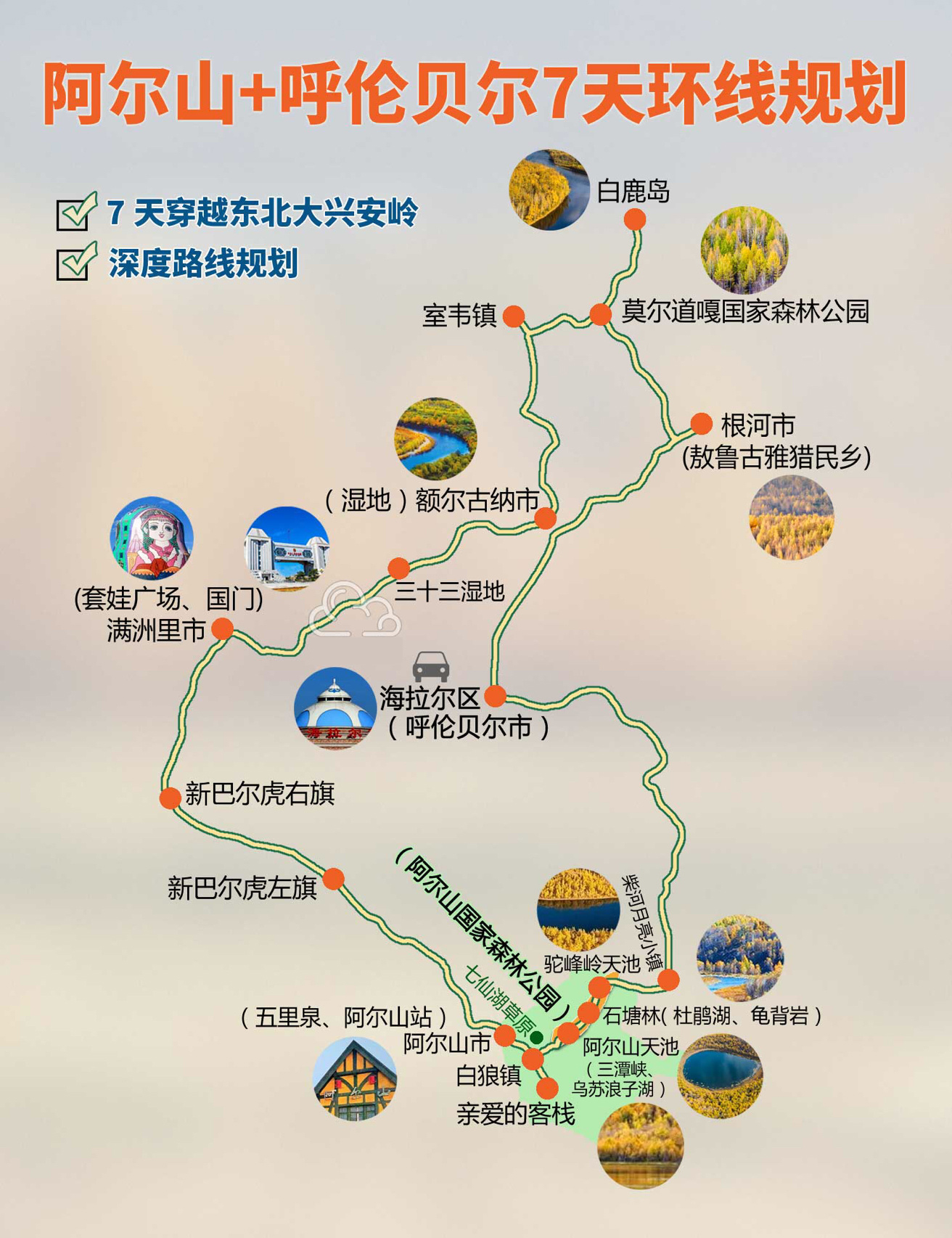 东北大兴安岭阿尔山+呼伦贝尔7日旅游攻略