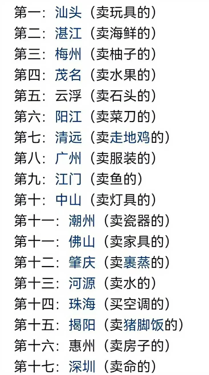 广东各个地级市的特产，
为什么深圳地区这么特别呢？