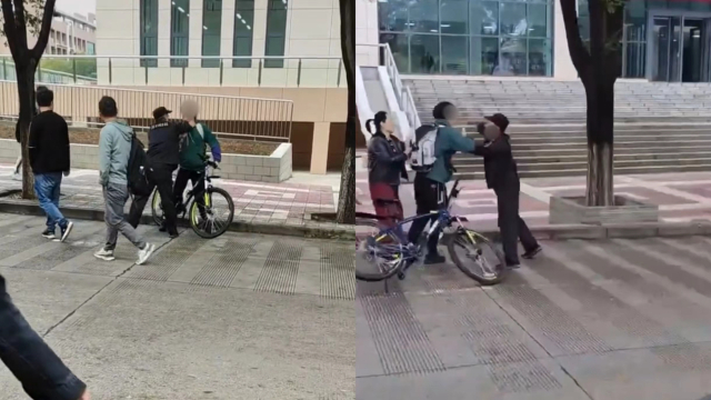 【西安又上热搜！学校回应学生骑车逆行被保安殴打】

10月19日，陕西西安，网曝