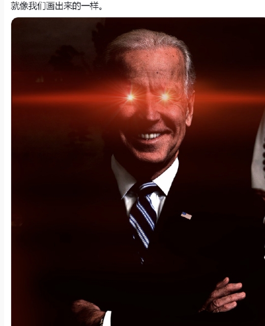 美国总统拜登的X发了这张图片，确实是他帐号发的，转评赞和阅读数量都炸了[笑cry