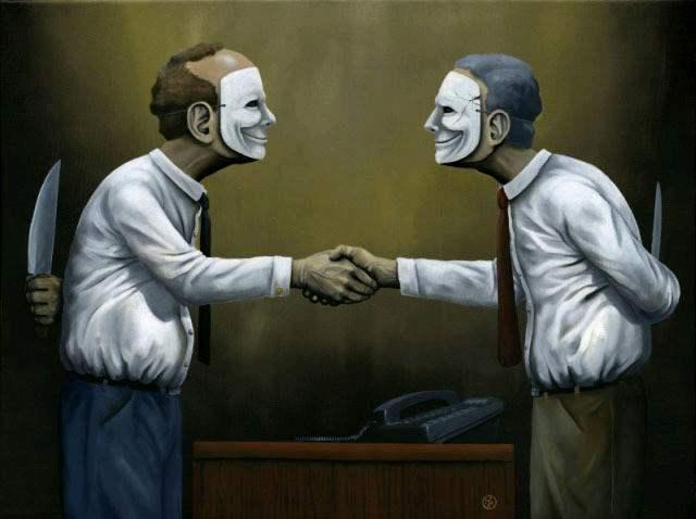 商业社会最典型的社会共性就是：欺诈。你不懂欺诈都不懂得怎么生存。

面对竞争对手