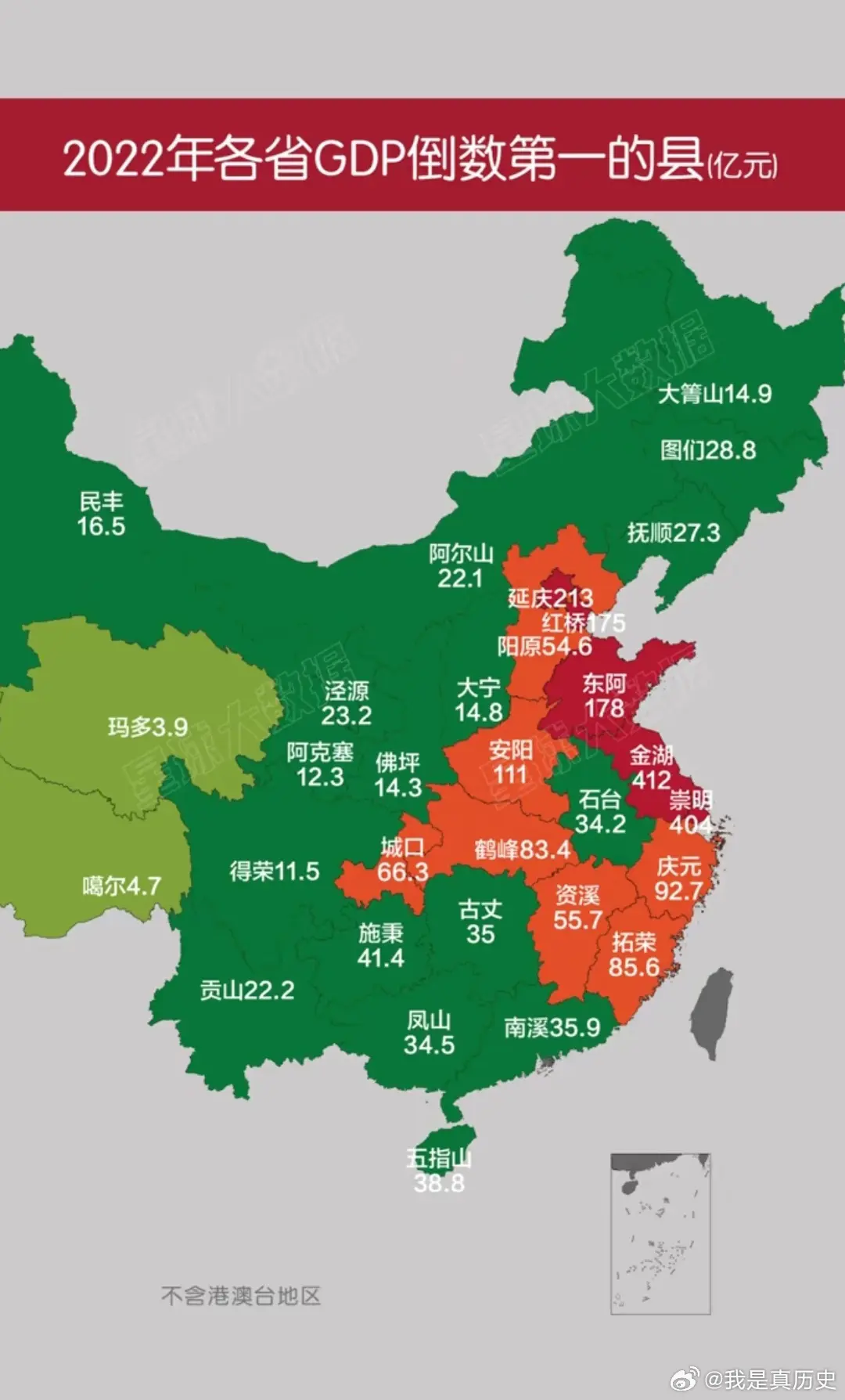 全国GDP倒数第一的县（县级市），要加油啊！