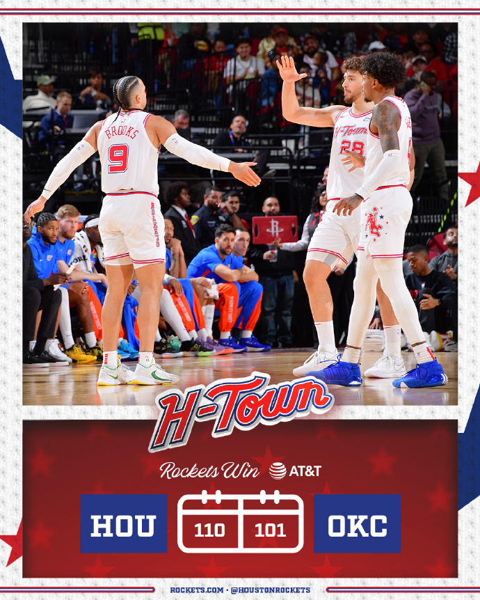 【火箭的魔鬼主场】

火箭在主场拿下西部第二的雷霆，结束了连败！

这是本赛季火