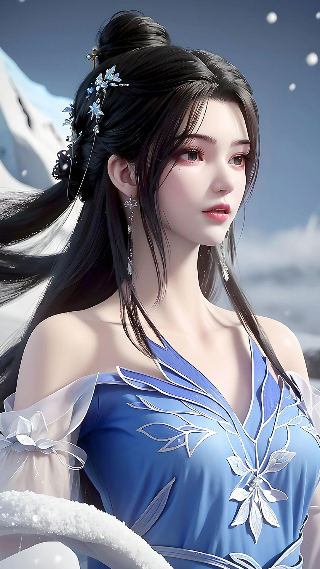 国漫女神｜《仙逆》李慕婉AI全屏高清手机壁纸：作为王林此生最爱的女人，可以说王林