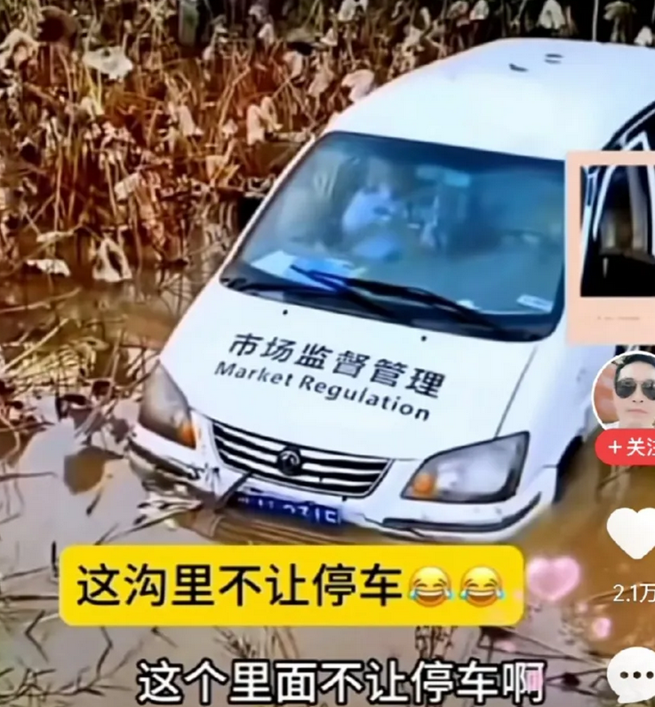 市场监督局的车掉沟里了！群众不仅不救援！
甚至大喊“沟里不让停车，赶紧离开”！
