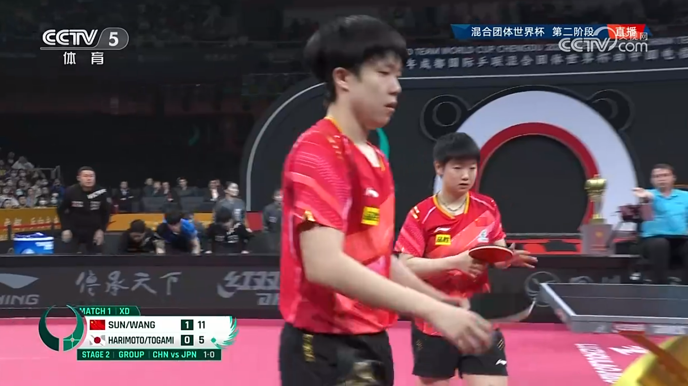 0-6落后到2-8落后，完成了10-9的反超，可惜的是没能笑到最后，王楚钦/孙颖