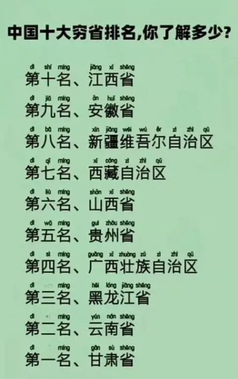 安徽比江西还要穷？