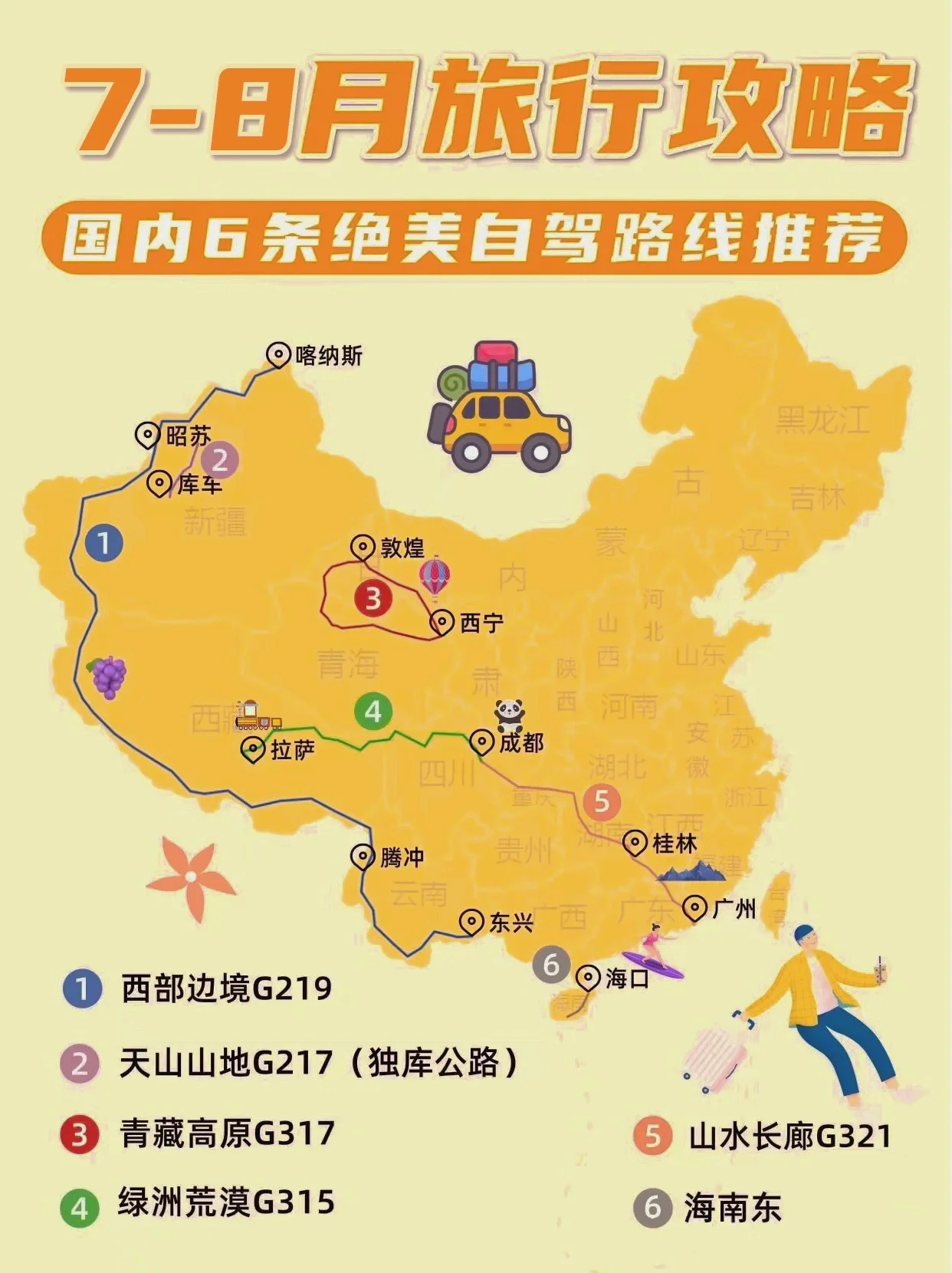 7-8月自驾游攻略，国内6条绝美自驾路线