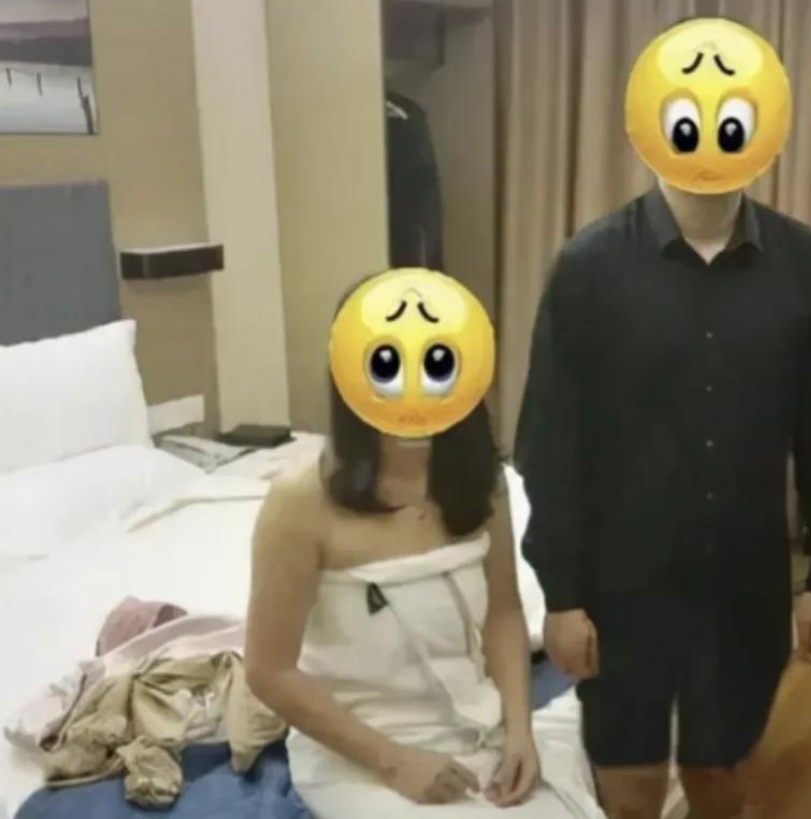 “广东广州，男子酒店抓到妻子出轨，拍下她和健身教练在一起。妻子因为内疚签了离婚协