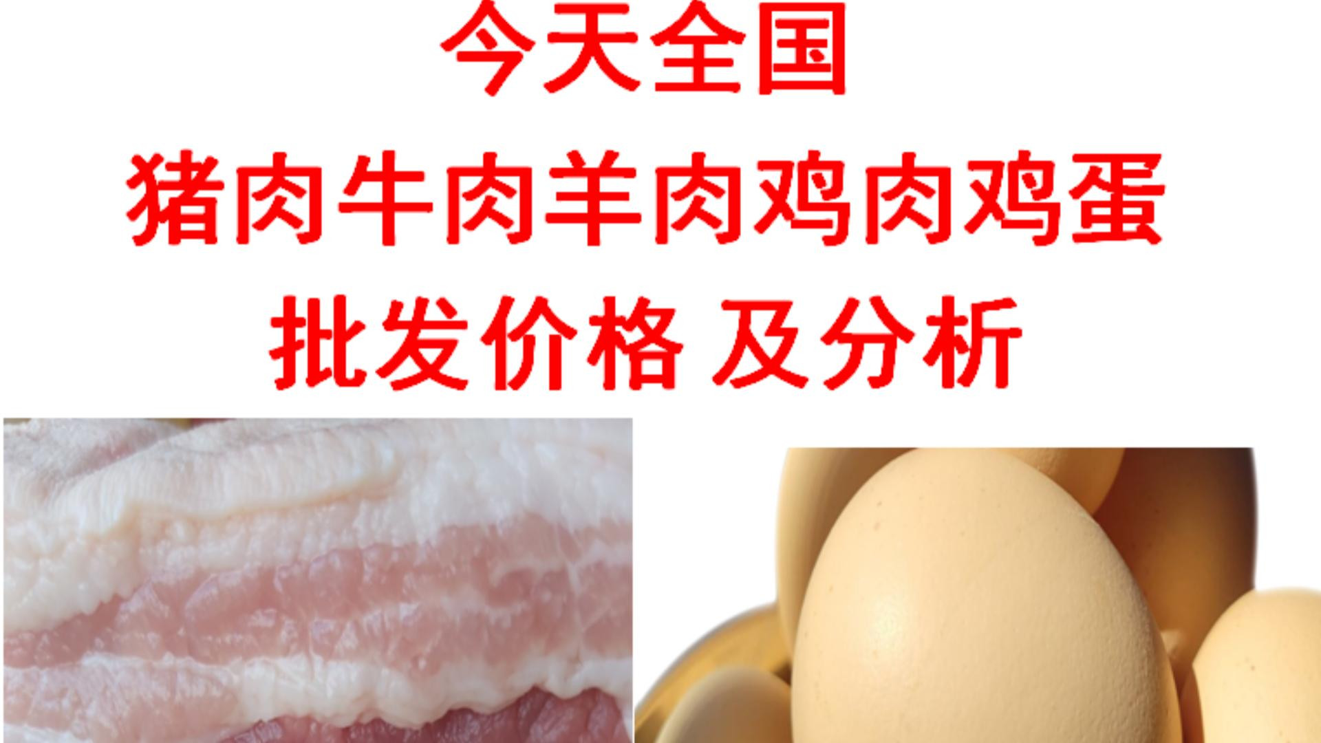 2023年01月20日全国猪肉牛肉羊肉鸡肉鸡蛋批发价格日报及分析