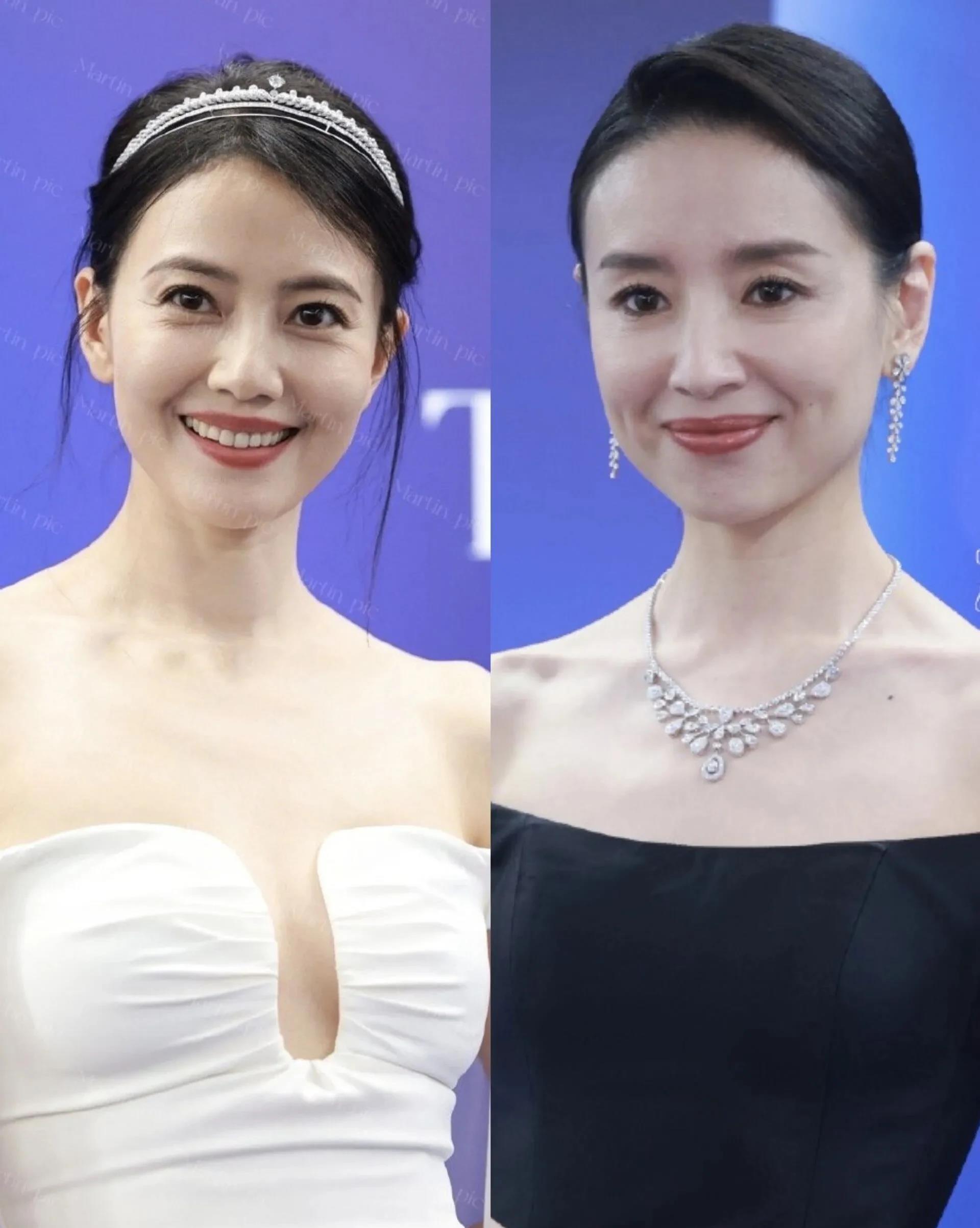 “事实证明，她们两个代言的眼霜都没用。”高圆圆七九年的44岁啦，董洁八零年43岁