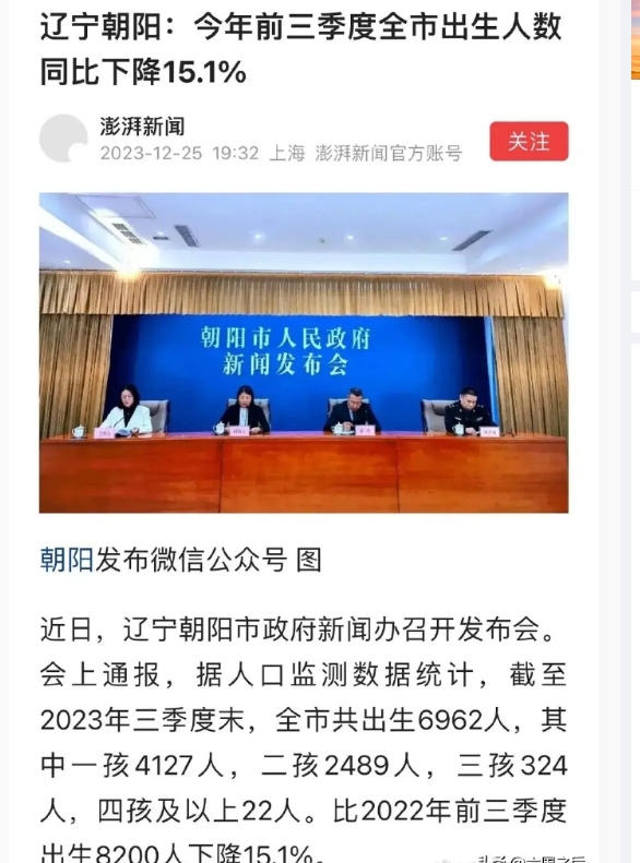 太可怕了，一个280万人口的城市，一年出生不到7000人 ​​​