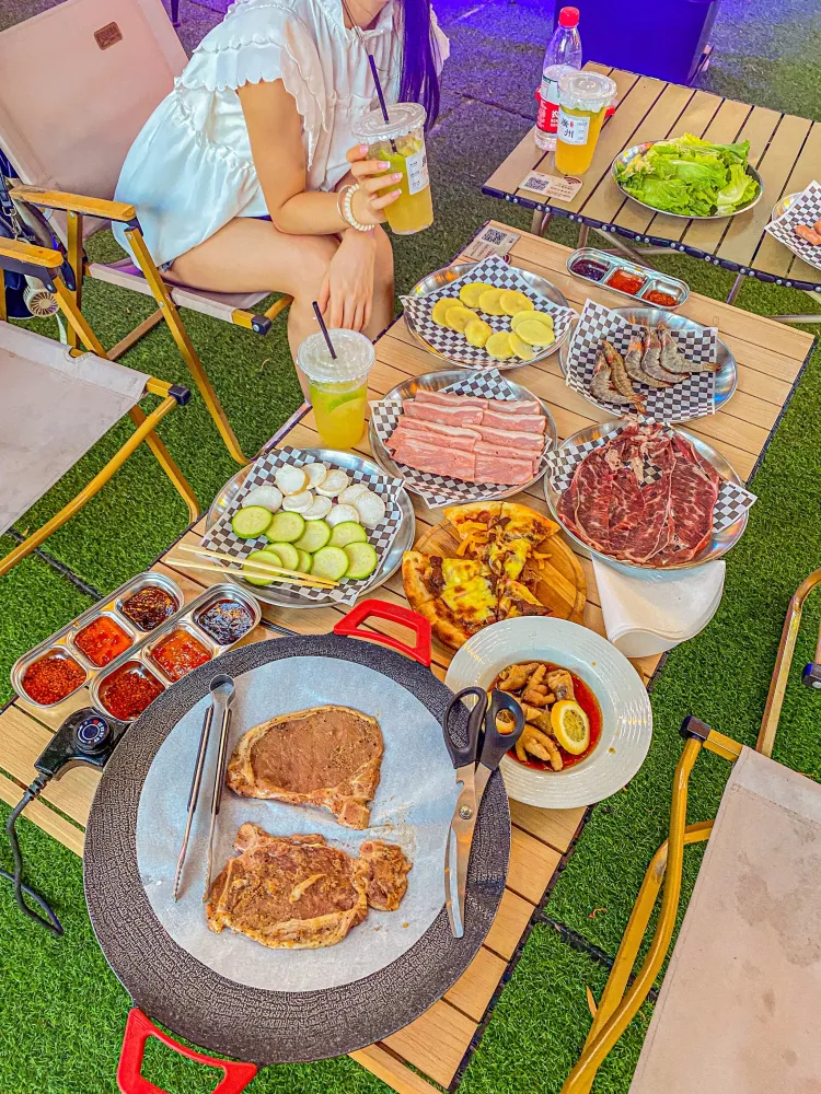 和闺蜜来的天河这家露营餐吧有点好玩!!