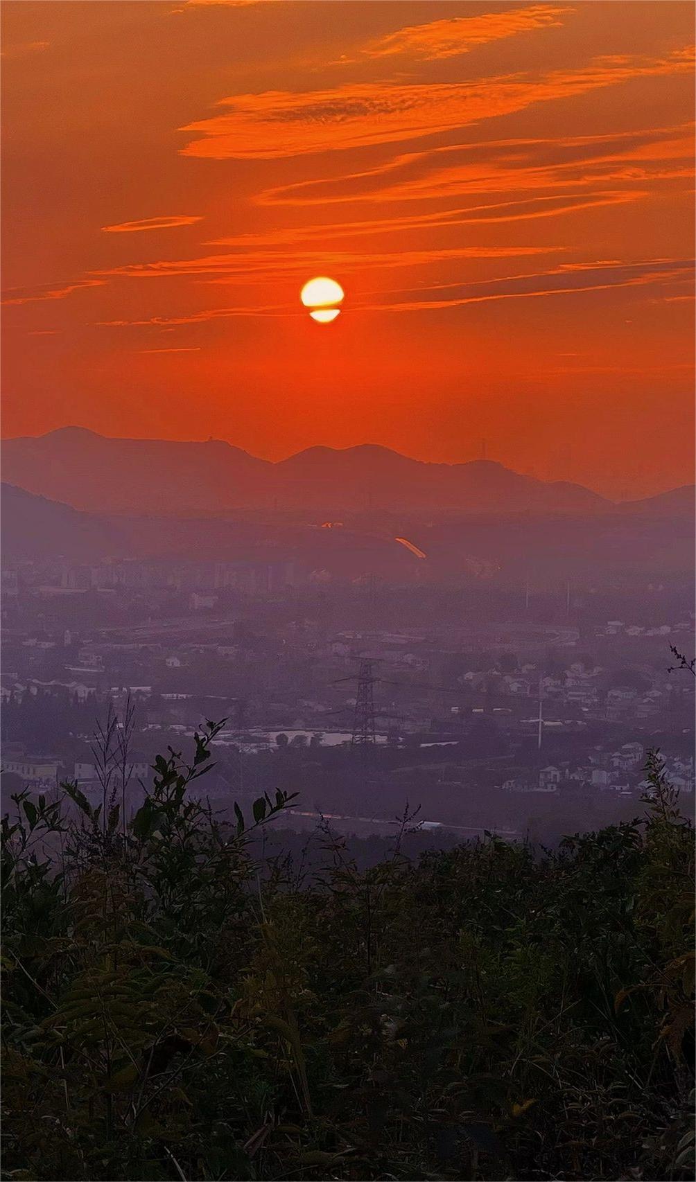 南京徒步爬山|小武功山日落🌇，美不美
