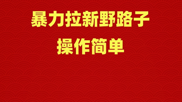 暴力拉新野路子, 操作简单