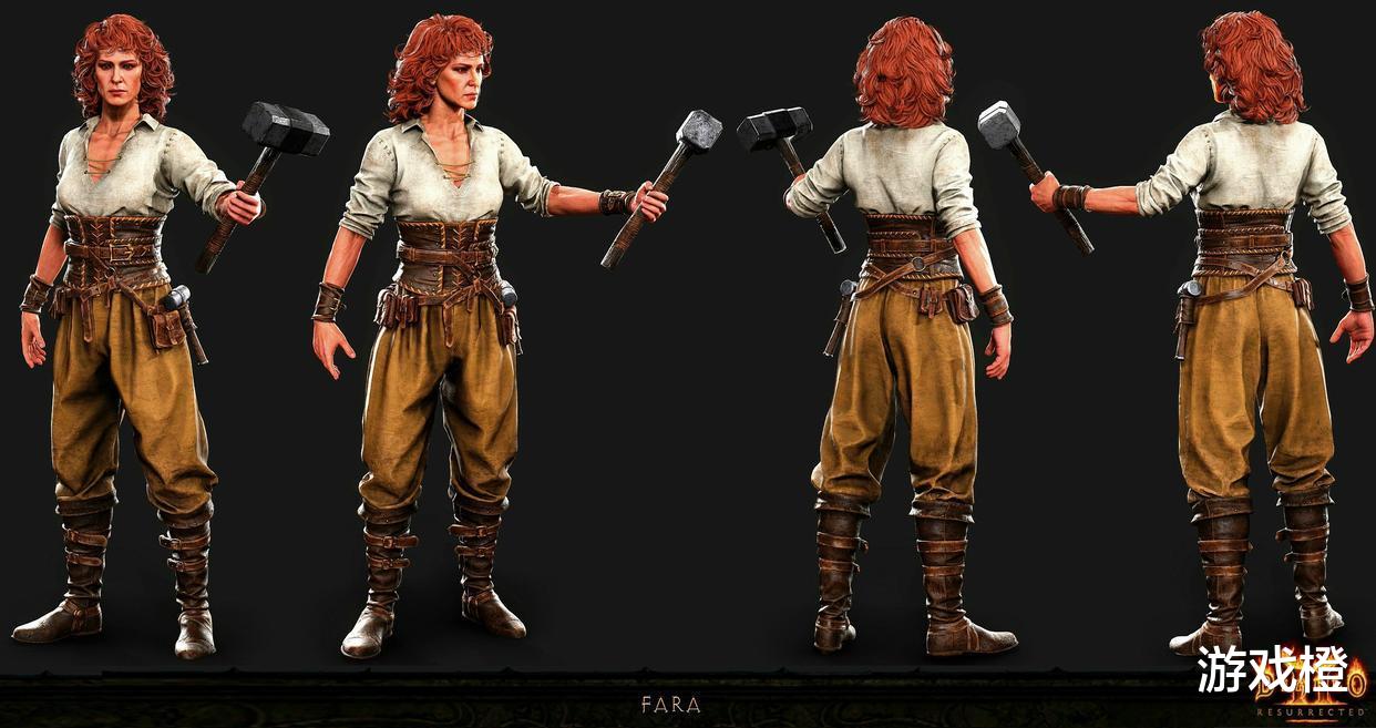 《暗黑破坏神2》中圣骑士主角的师姐，却在退休后做了一名铁匠