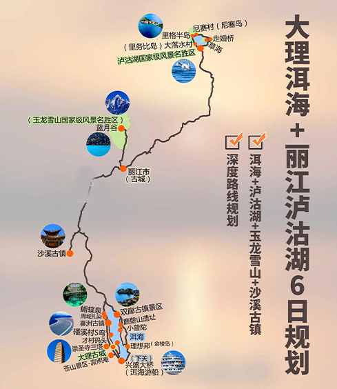 云南丽江泸沽湖环游+大理环洱海6日攻略