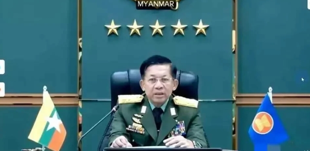 缅甸军政府老大敏昂莱的底线：不允许果敢独立，其他都好说。

面对果敢同盟军势如破