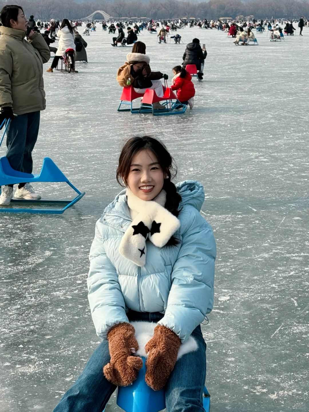 坏了，在颐和园滑冰好快乐！
第一次来颐和园滑冰，好快乐！！
大家记得提前在手机购