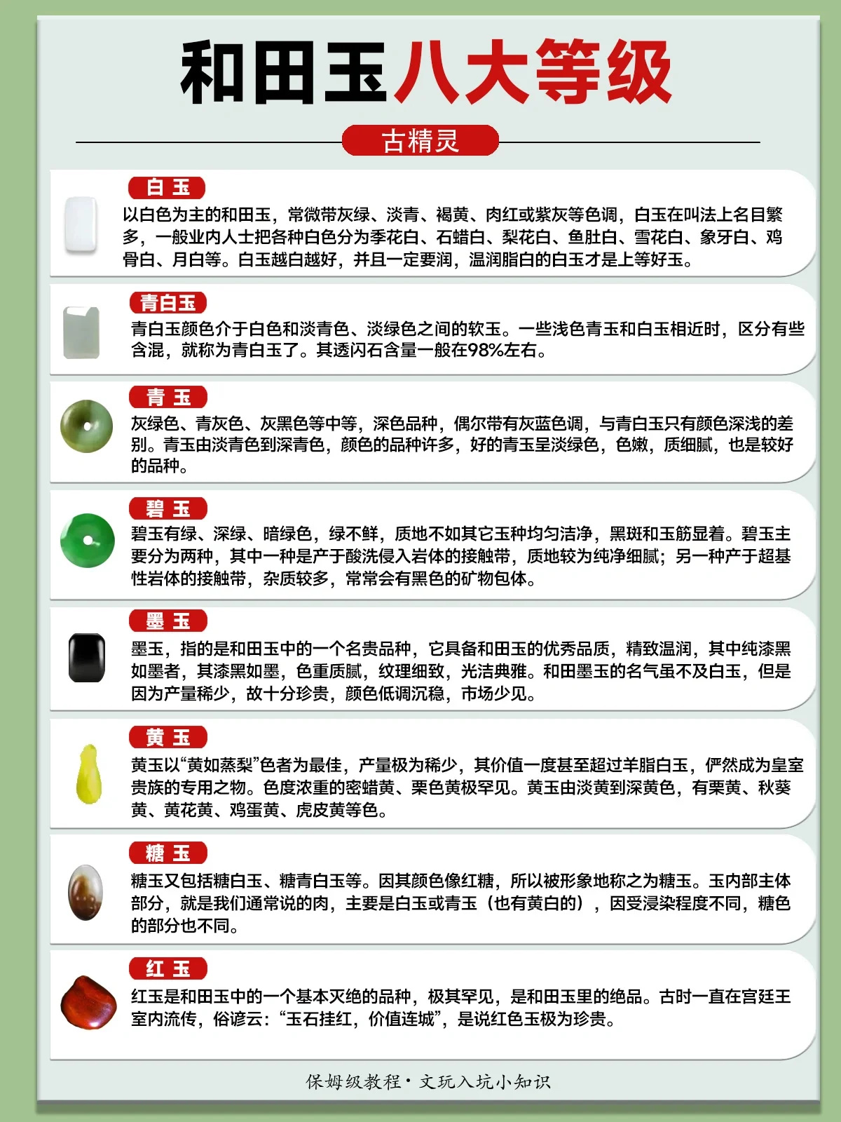 秒懂~【和田玉8大等级】新手小白必看~