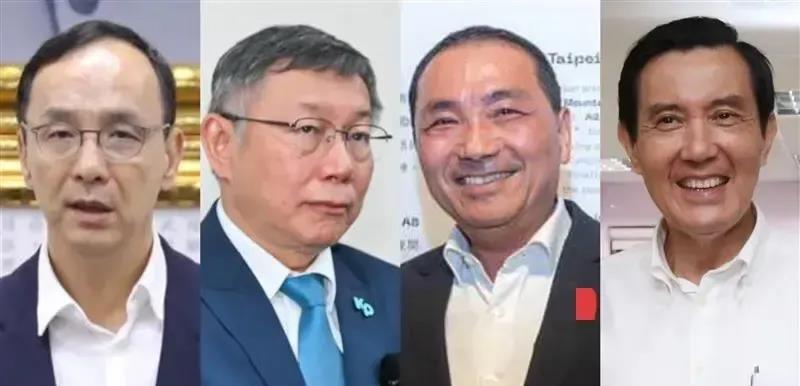 看这张照片，马一脸微笑，侯一副傻笑，柯端着脸，朱似笑非笑，这个蓝白合究竟对谁有利