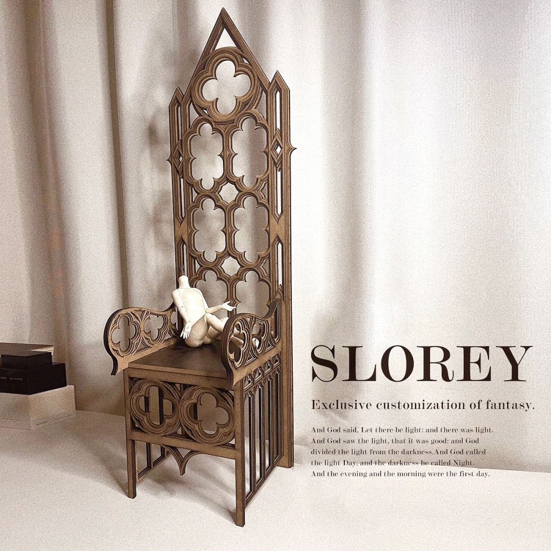 90厘米高的叔体哥特椅
6分在上面那么大点
不涂漆原木色也很好康