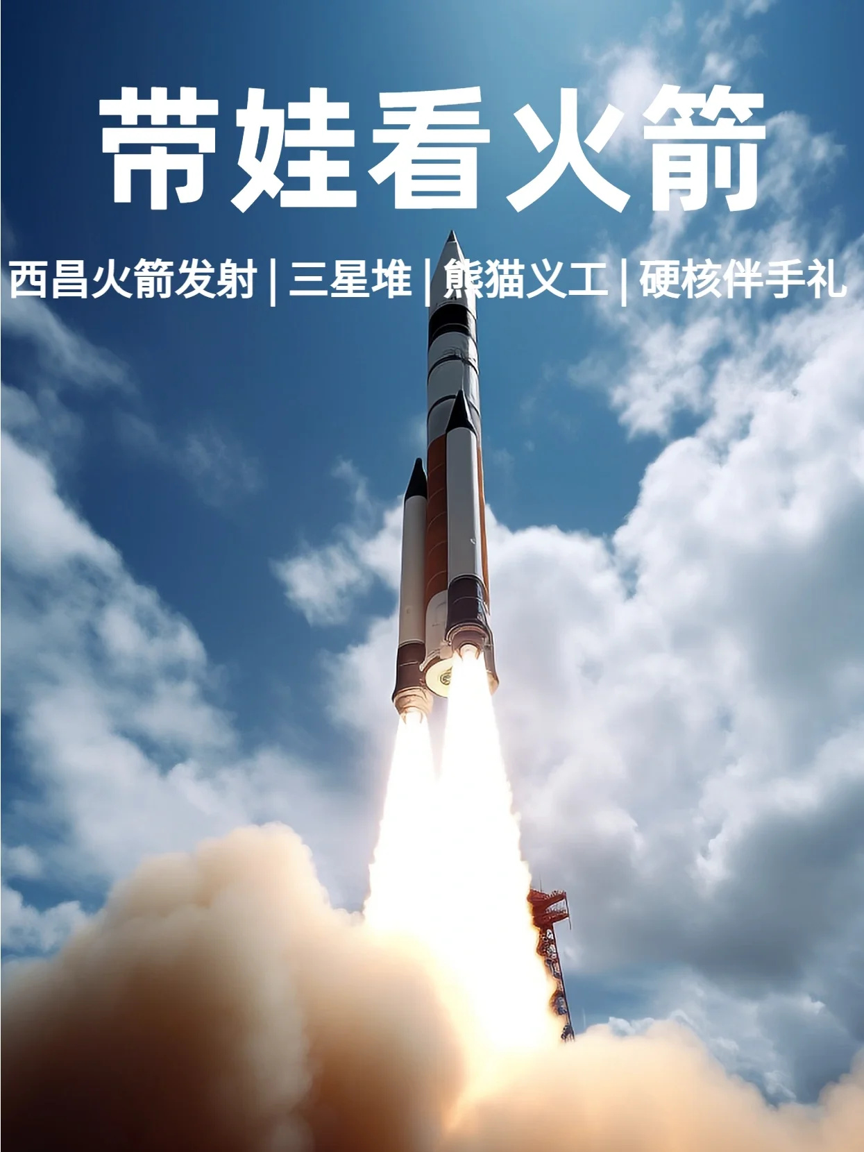 ☘️专为娃设计，西昌火箭+熊猫义工