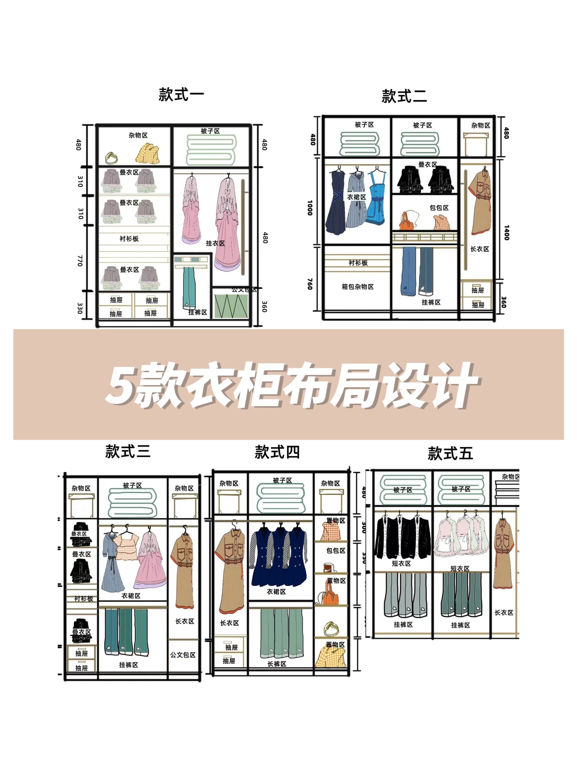 收纳师建议的5种衣柜设计，快来抄作业