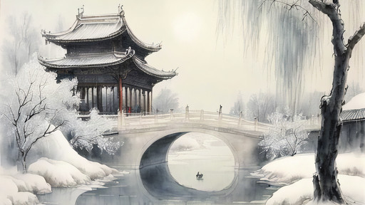 孟郊的冬日诗篇：天津桥冰初结，洛阳陌人行绝，月照嵩山雪景如画