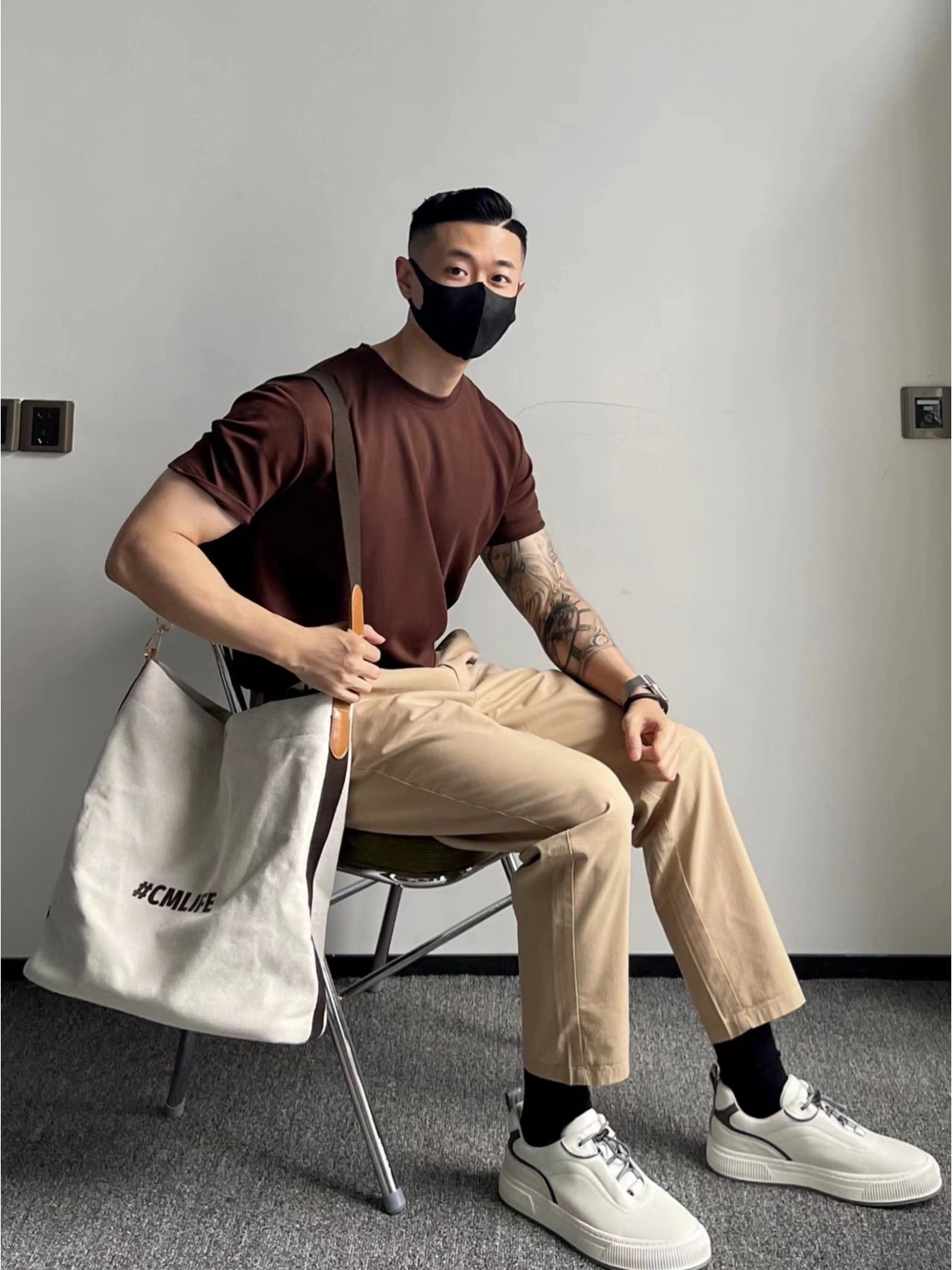 男生轻熟基础款，大地色系穿搭