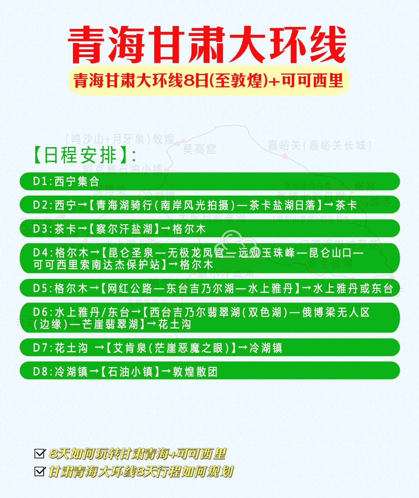 青甘大环线8日旅游攻略，可可西里+翡翠湖