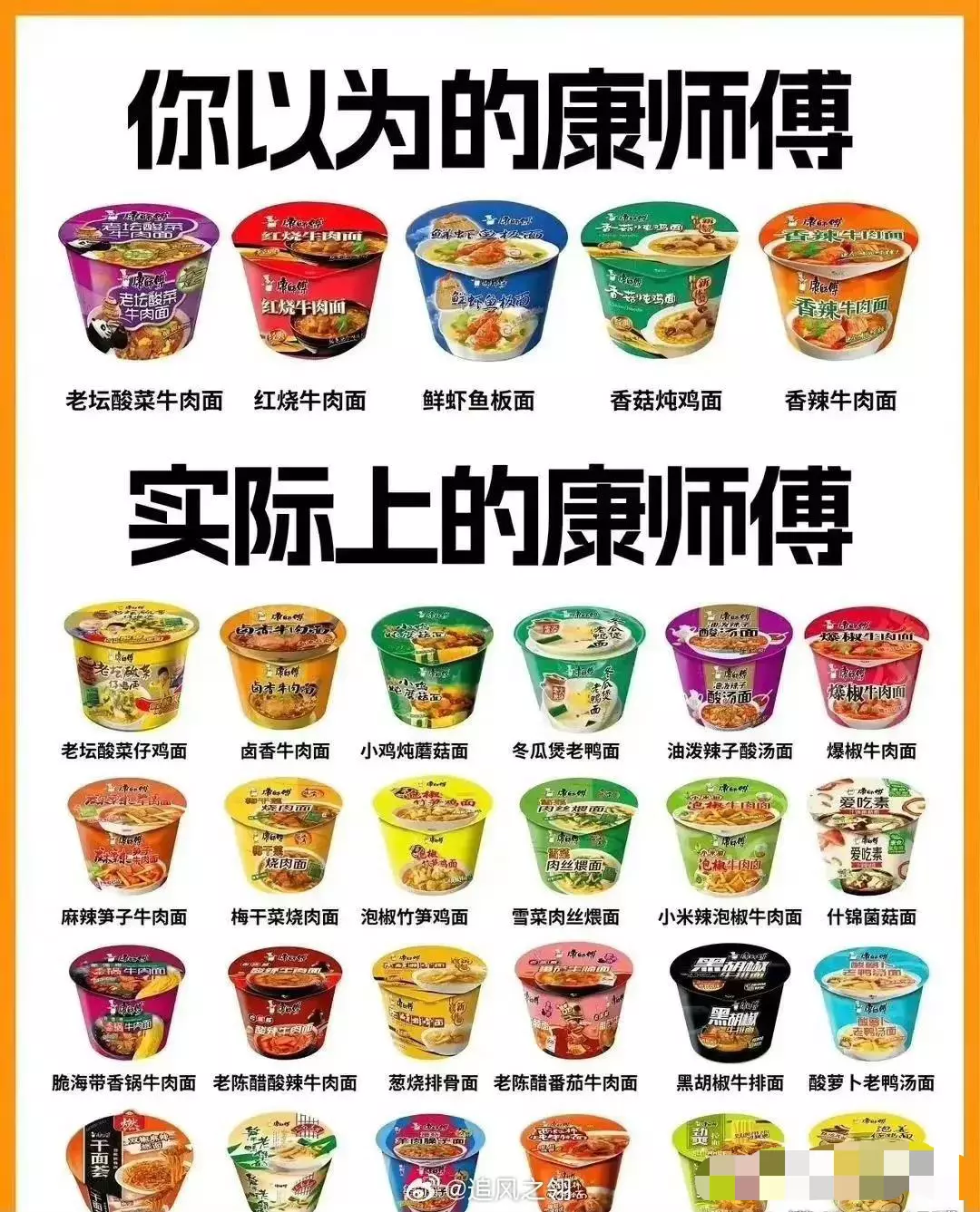 以前的康师傅与现在的康师傅，你都吃过吗