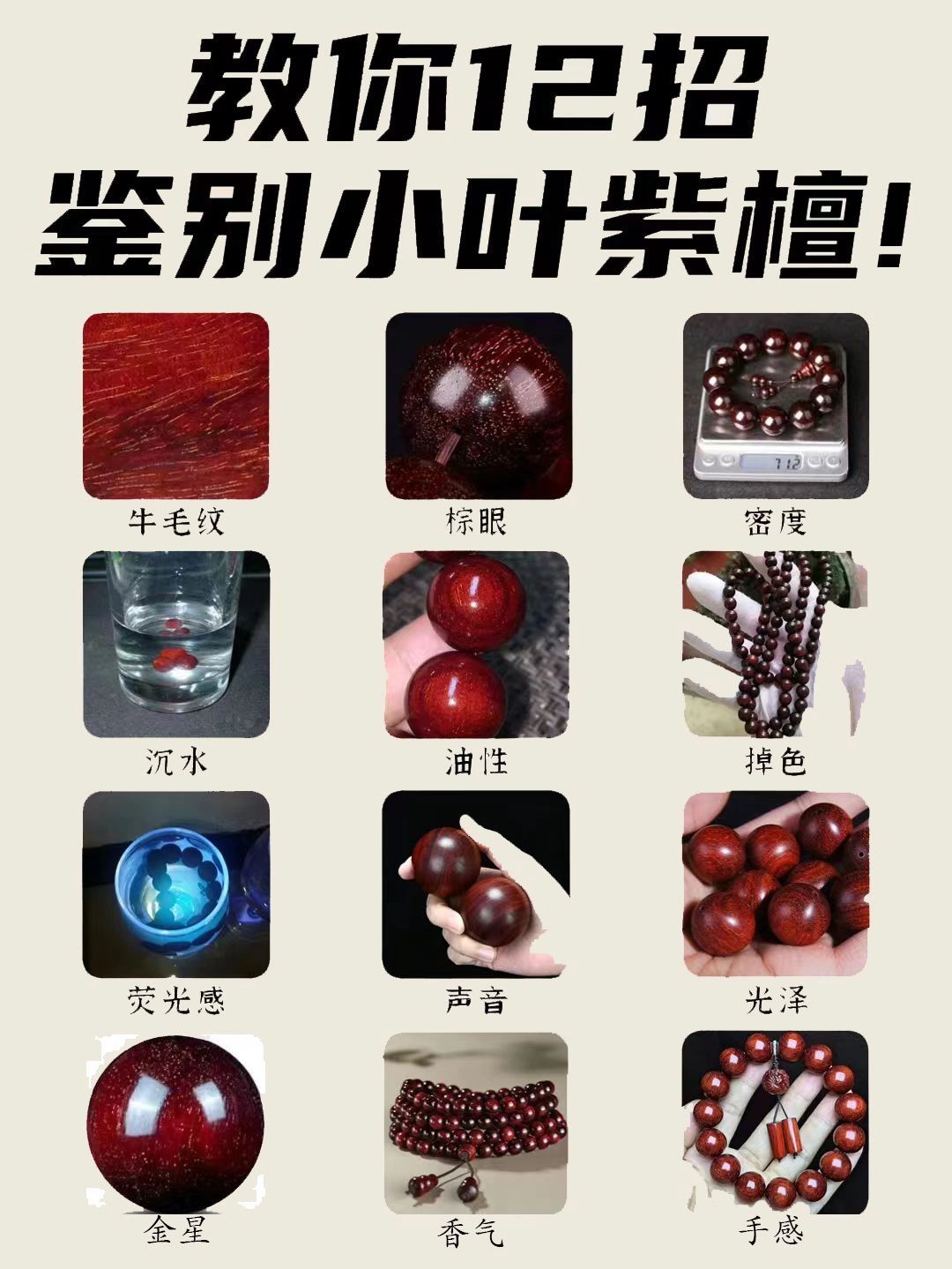 一张图教你鉴别小叶紫檀