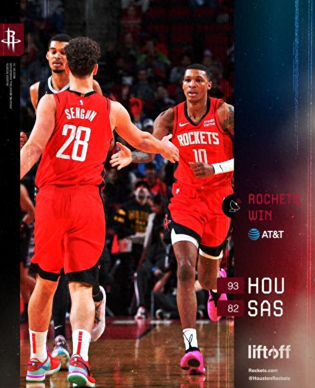 NBA常规赛，火箭在主场以93-82击败马刺，简单总结下比赛！

1.伊森在末节