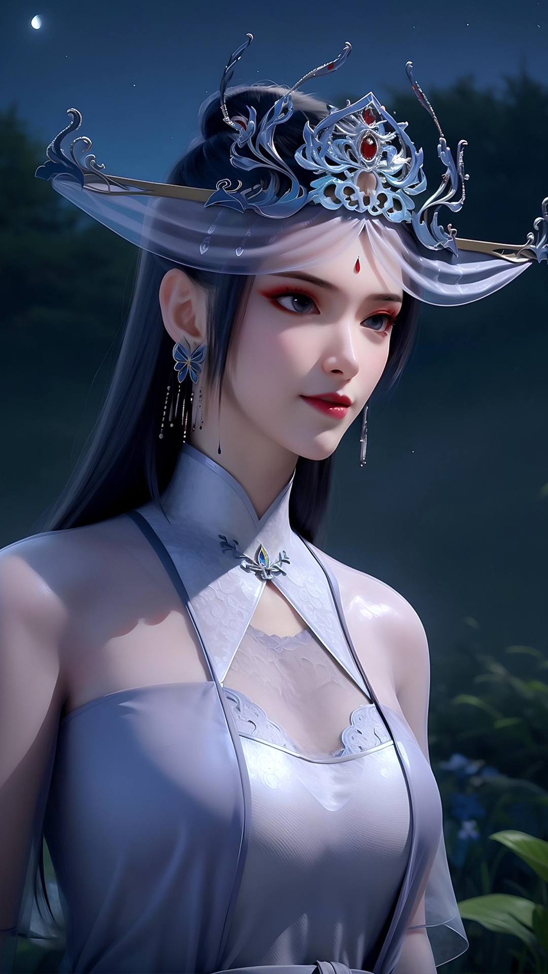 国漫女神｜《暗河传》超高清AI手机壁纸：顶级美女慕雪薇，也是苏暮雨的小迷妹！