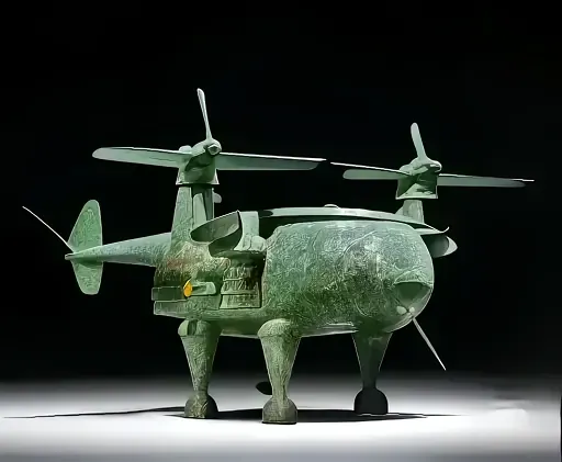 我们回到历史的长河，这件雕塑的源起。根据其造型和表面处理的特点，我们可以推测这件