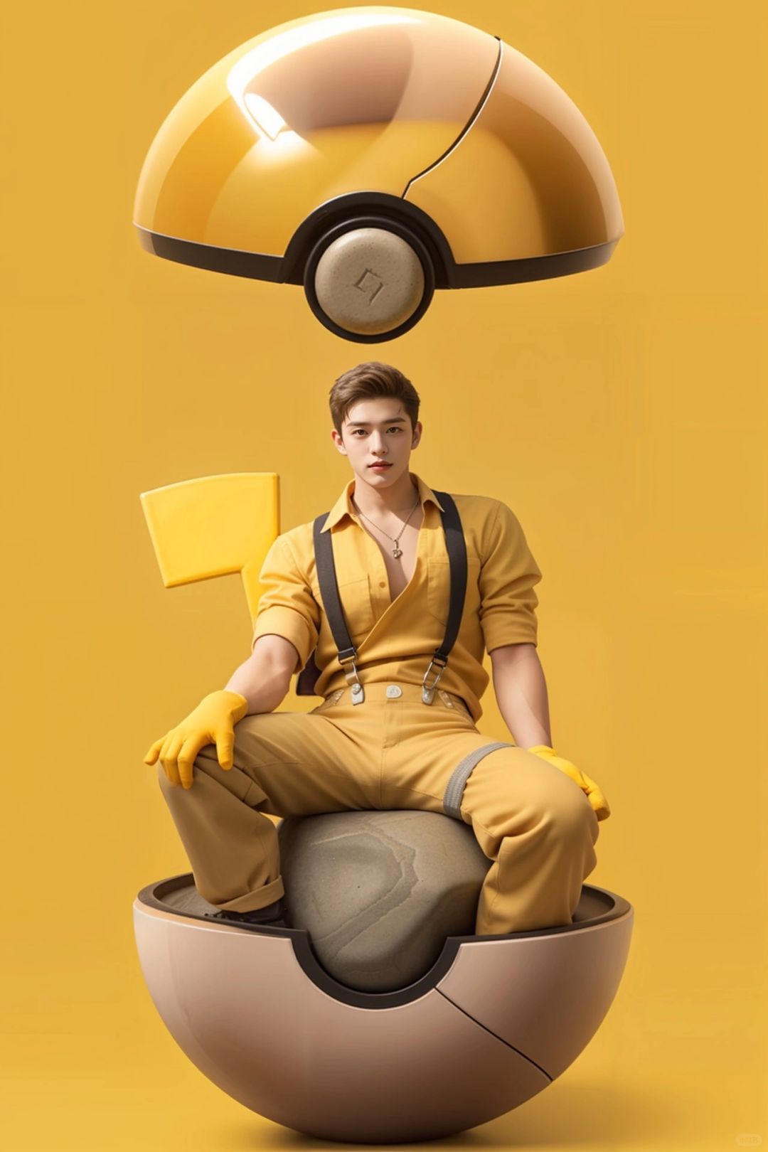 宝可梦男友|他们是哪个小精灵变的
猜对了，带回家#Ai绘画
 #同人图#帅哥 #