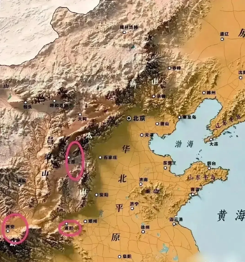 看了这张图，就知道为什么登泰山而小天下；
为什么锦州、山海关是险要之地；
为什么