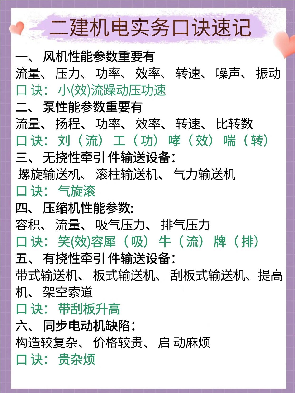 二建机电实务口诀#机电二级建造师#