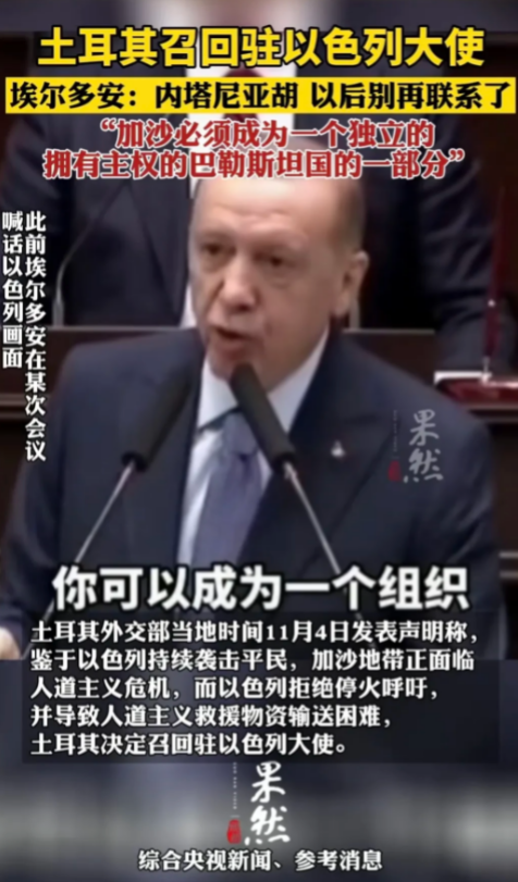 以色列又失去一个朋友，土耳其召回驻以色列大使。大家都知道，土耳其是北约成员国，按