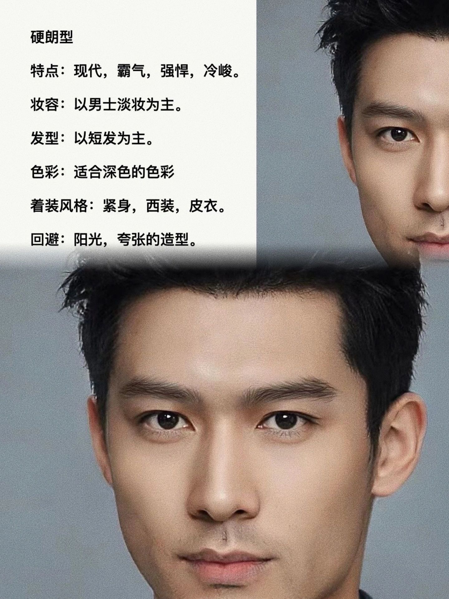 四款不同类型的男生妆造着装分析分享