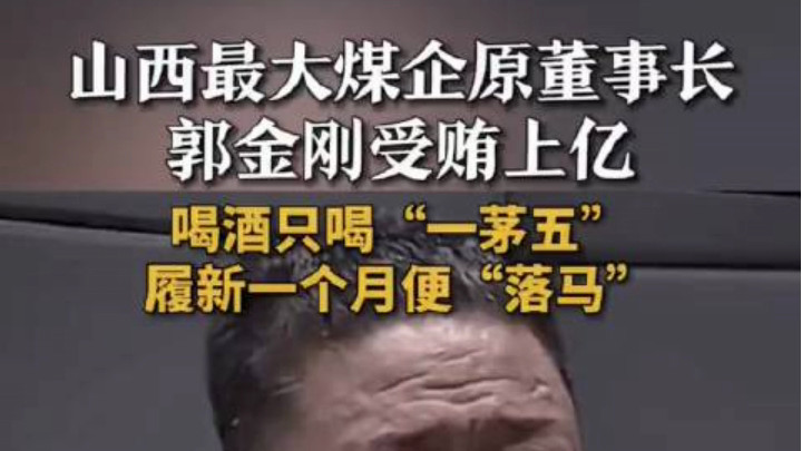 郭金刚出镜忏悔受贿上亿喝酒只喝茅台