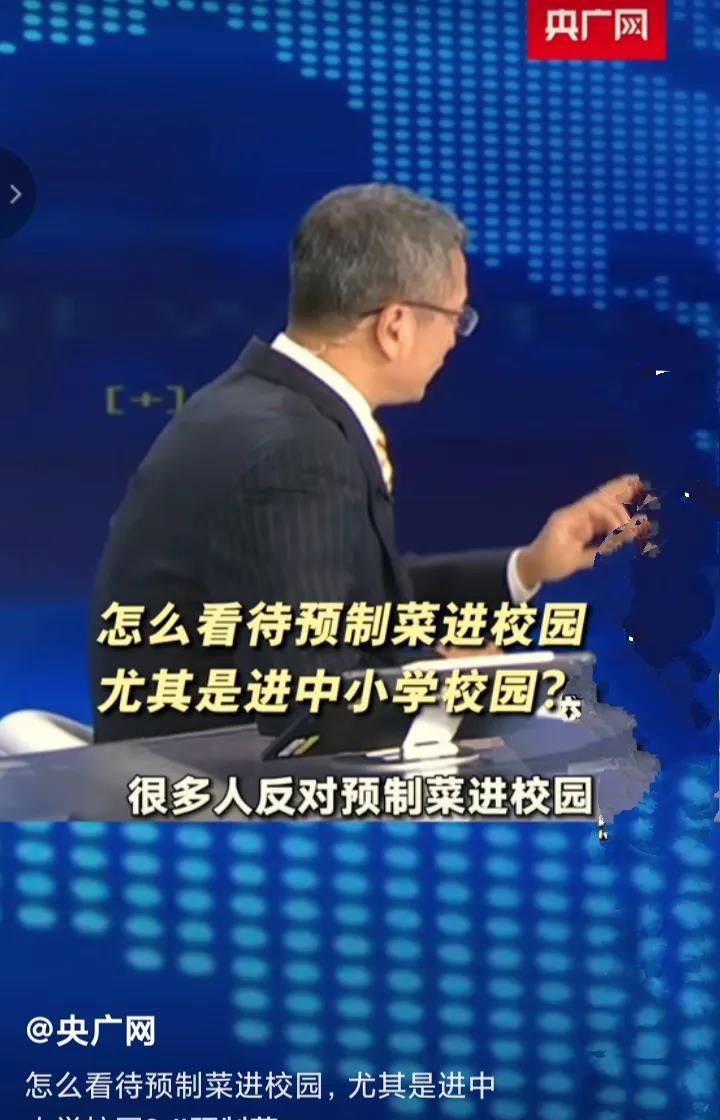 著名主持人白岩松近日就预制菜进校园的事情在晚间新闻上连线了相关专家，白岩松说：现
