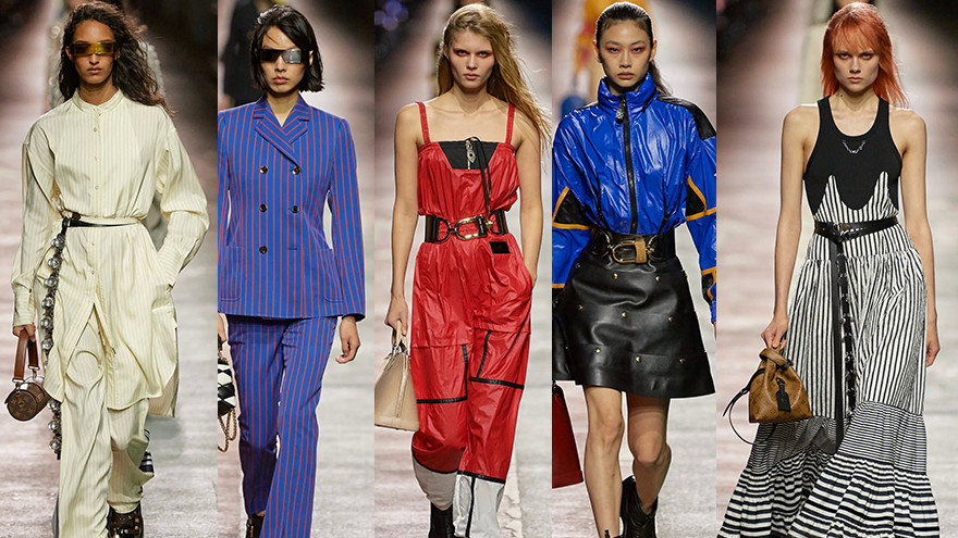 Louis Vuitton 2023早秋系列，腰带装饰，休闲时尚