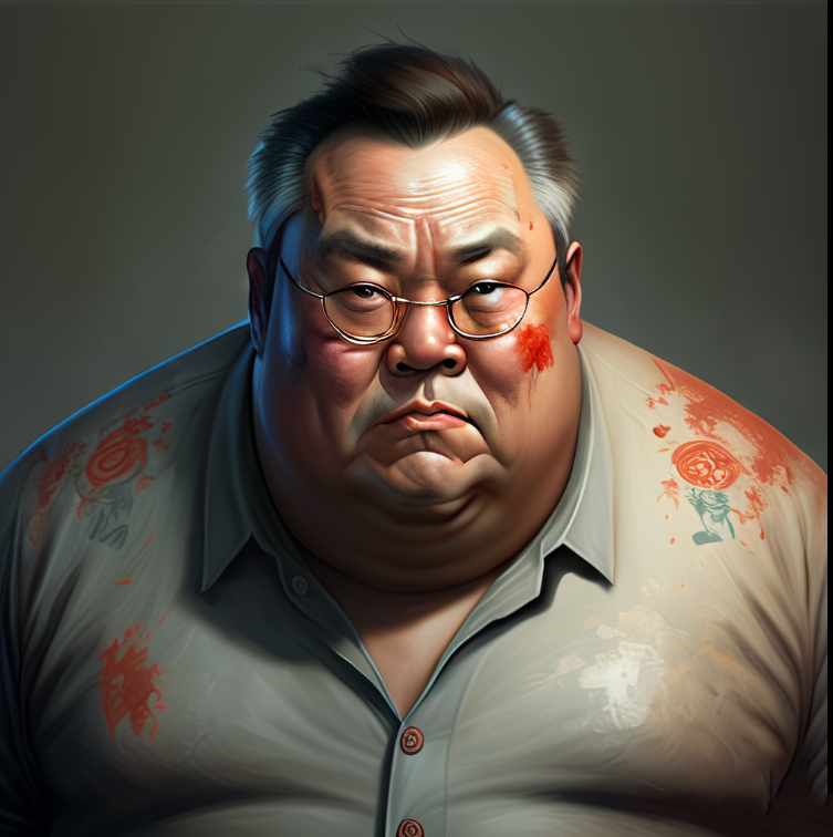 油腻大叔，中国男,让AI生成图，会是什么样子?