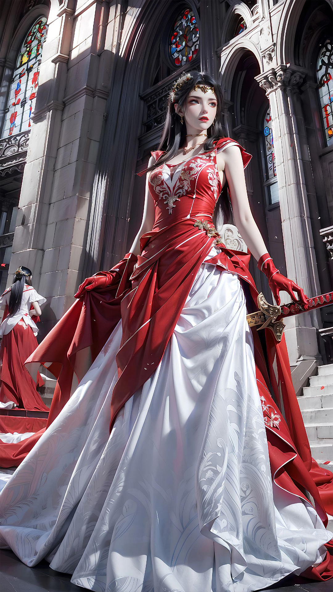 国漫女神AI绘画｜《斗破苍穹》彩鳞4K高清手机壁纸：美杜莎与萧薰儿，哪一个最先晋